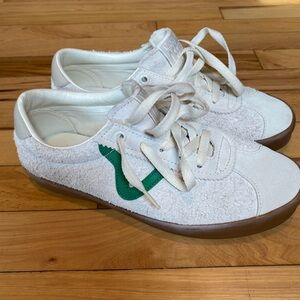 Vans White and Green Sneakers